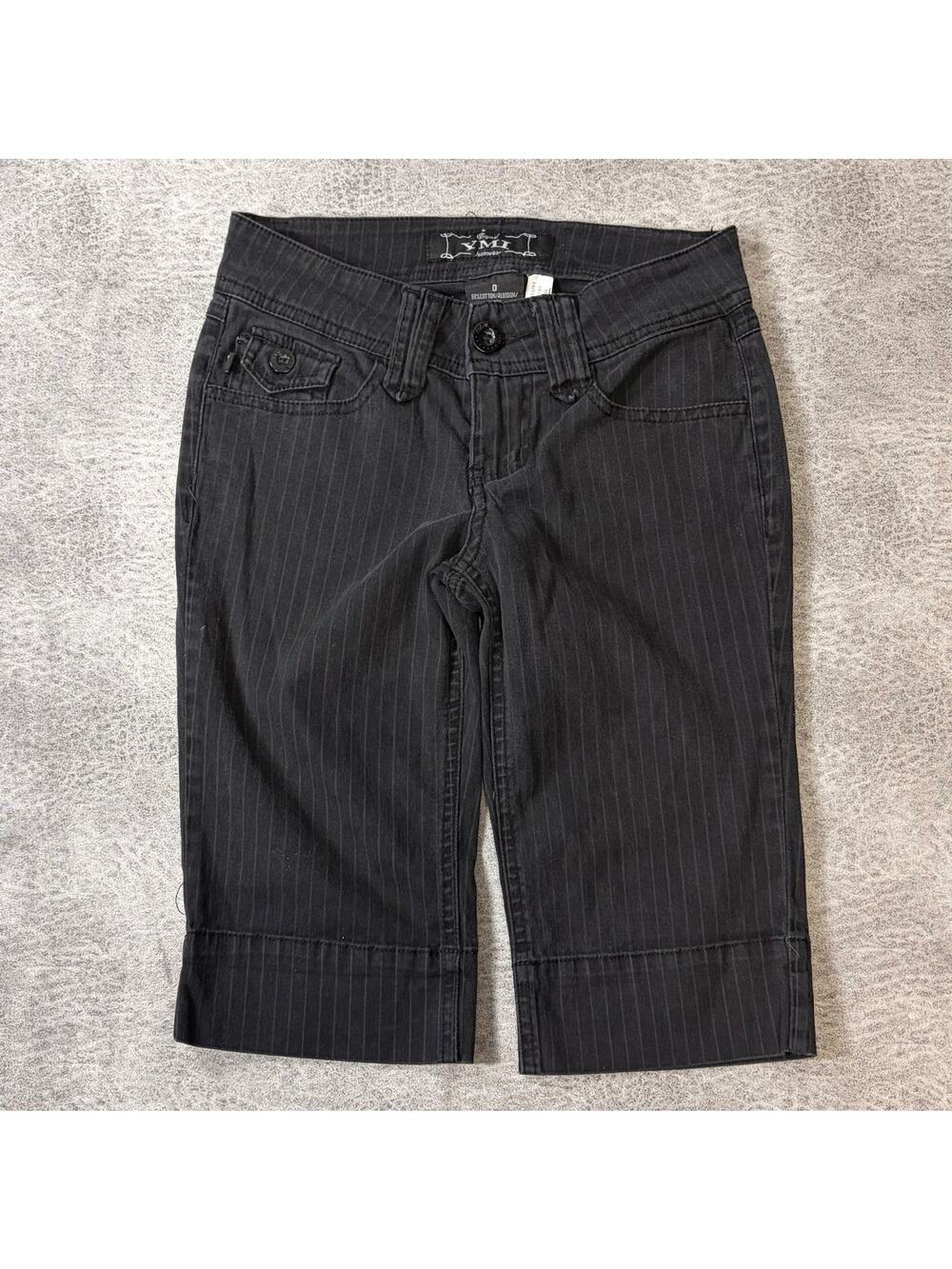 Y2k Pinstripe YMI Black Bermuda Shorts